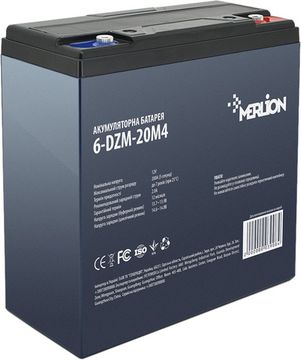 Тягова акумуляторна батарея AGM Merlion 6-DZM-20 12V 20Ah M4 (YT03908)