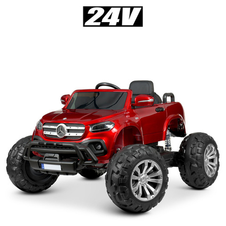 Дитячий електромобіль джип позашляховик Mercedes Monster Truck 480W 2 мотора (24V) автофарбування корпусу