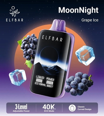 Elf Bar Moon Night 40000 - Grape Ice 5%
