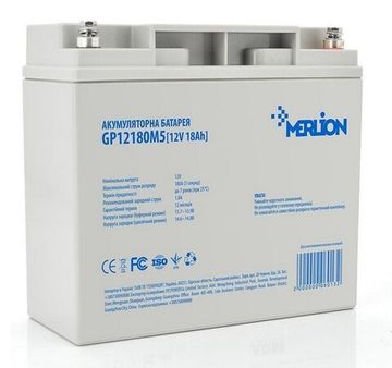 Акумуляторна батарея MERLION AGM 12 V 18 Ah (GP12180M5)