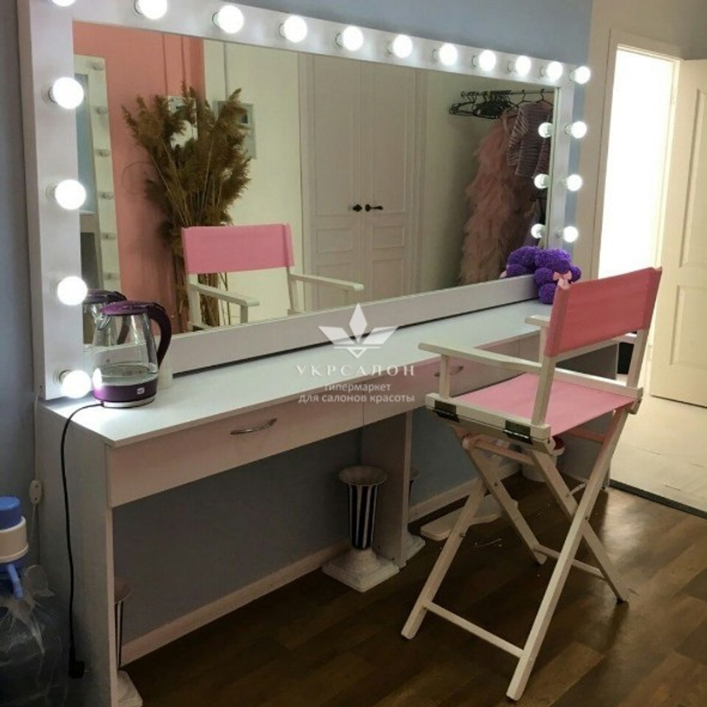 Складной стул для визажа Apolo 4 white