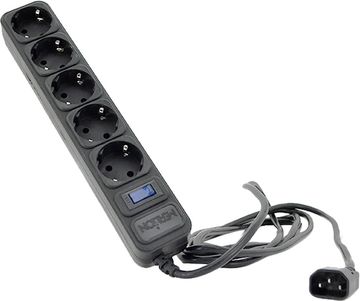 Мережевий подовжувач Merlion UPS B530, 220 В 10 А 5 розеток 3 м, переріз 3х0.75 мм Q30 Чорний (2000000055145)
