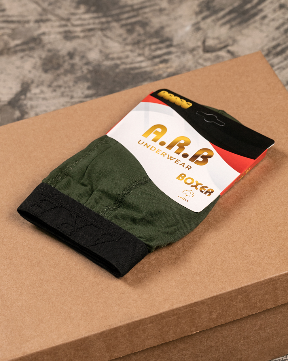 Труси боксери чоловічі кольору хакі (арт. 9862200202)
