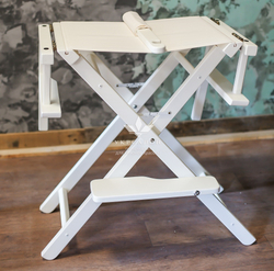 Складной стул для визажа Apolo 2 white