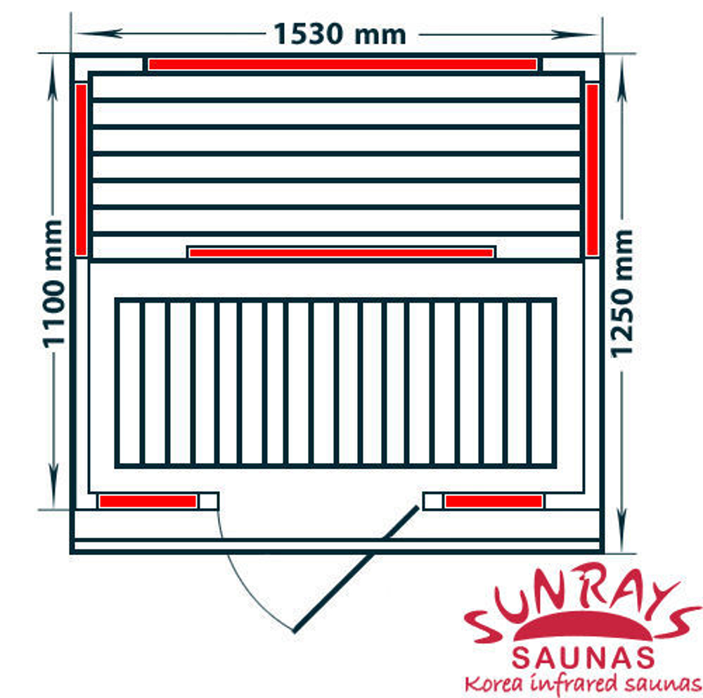Инфракрасная сауна Beauty Trio (тип 1) SUNRAYS  (3 места или 1 полулежа)