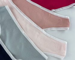 Трусики в рубчик з окантвкою