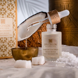 Масло для ночного восстановления и упругости кожи лица Королевский кокос 30 мл, SPA Ceylon