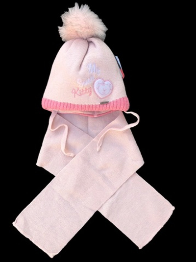 Шапочка із шарфом "My sweet Kitty", акрил ТМ "Grans" (р. 40-42)