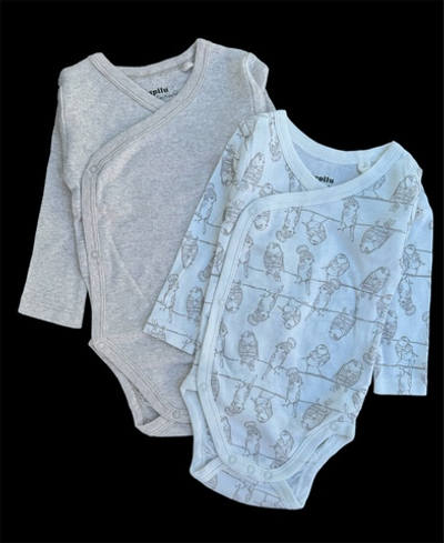 Комплект боді з довгим рукавом, інтерлок, 2 шт ТМ "Lupilu" (62-68 см)