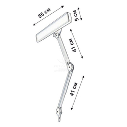 Лампа безтіньова настільна KMS 1005, 30W, black