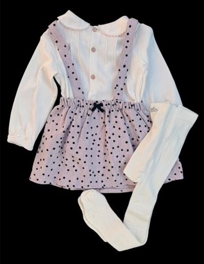 Костюм 3в1: сарафан, блузка, колготки "Зорепад", бавовна, вовна ТМ "Bebetto"