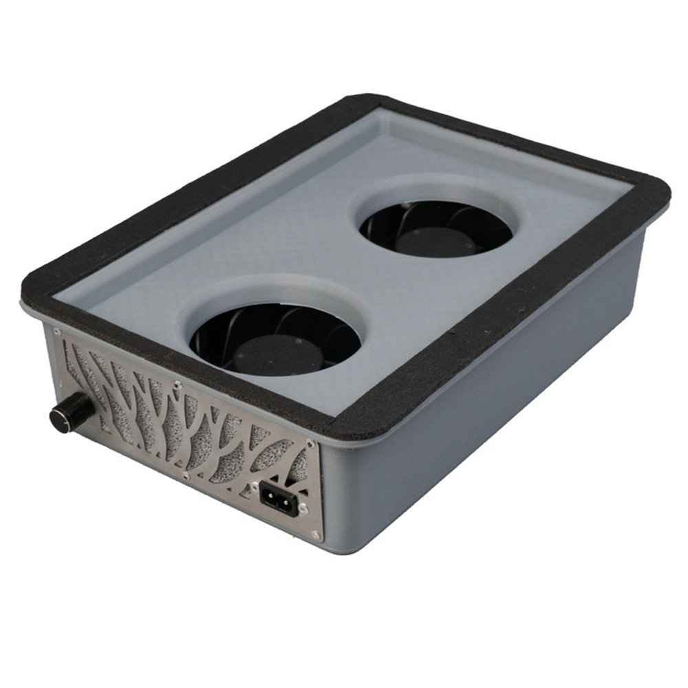 Вытяжка для маникюра врезная Ulka Tornado, цвет cерый (сетка металлик)