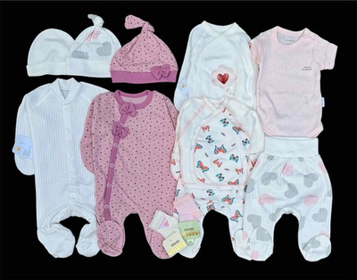 Гарний набір одягу для новонародженої дівчинки, якісний одяг для немовлят, літо, теплий демісезон (весна, осінь), зріст 56 см, бавовна