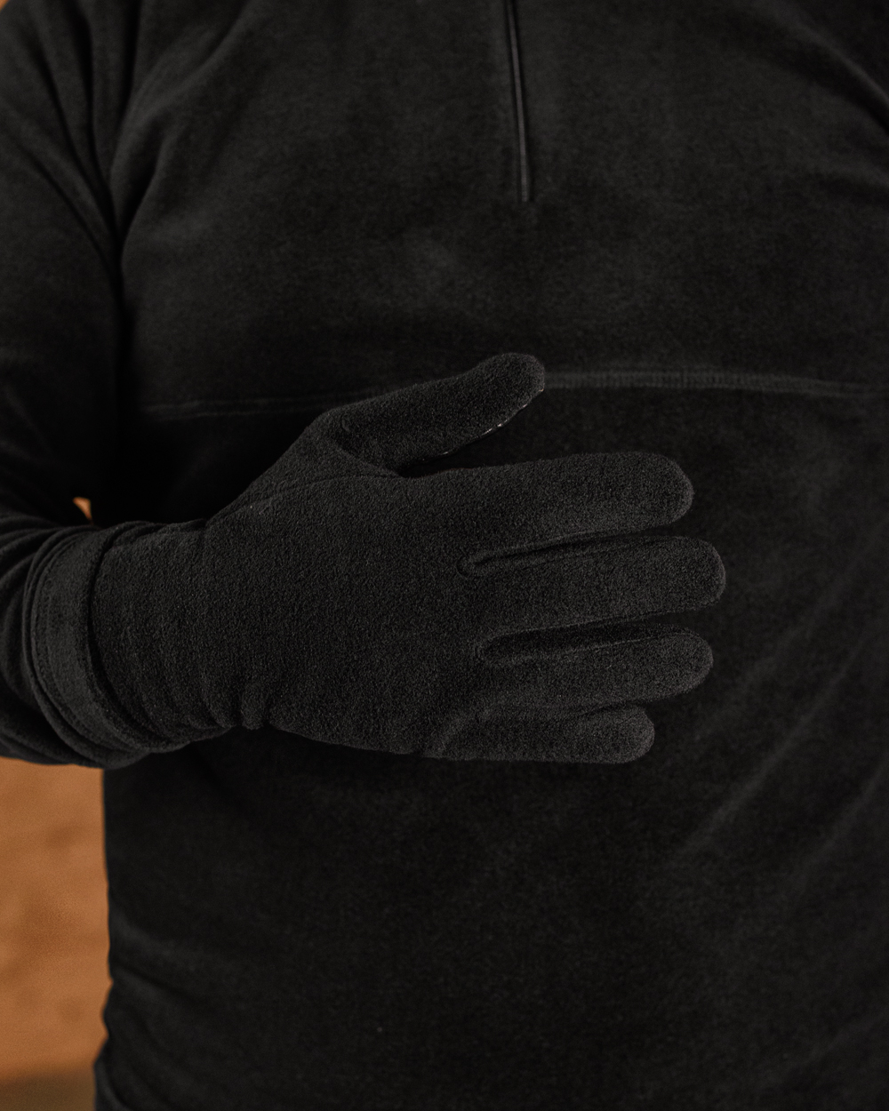 Рукавички тактичні флісові чорні (арт. 9062300102)