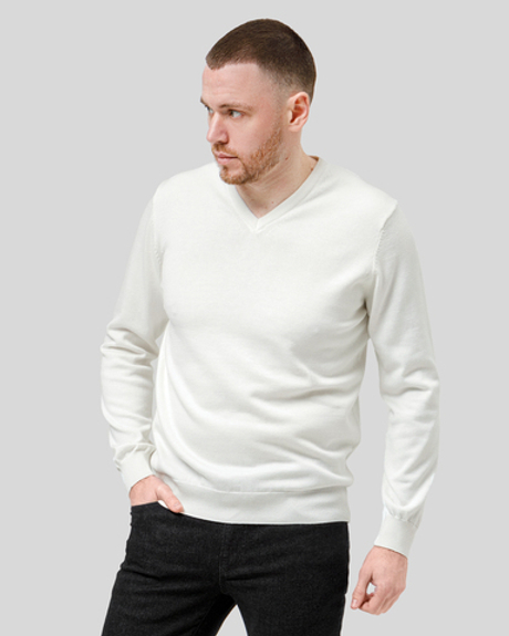 Джемпер чоловічий молочного кольору (арт. 7662300506)
