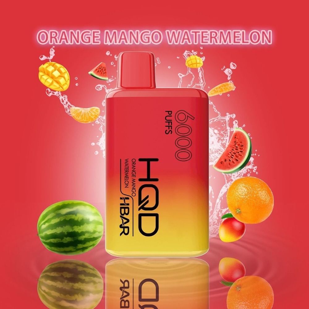 HQD HBAR 6000 Orange Mango Watermelon 5% nic