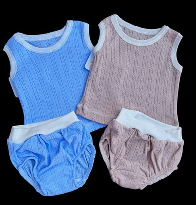 Костюм 2в1: майка, блумери, рібана ажур ТМ "Happy ToT"