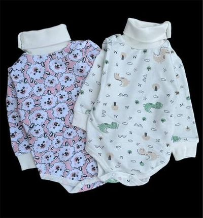 Боді-водолазка з довгим рукавом "Малятко", футер ТМ "Пташка"