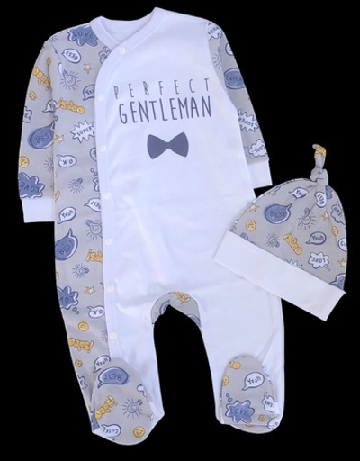 Чоловічок з шапочкою, інтерлок "Принт" ТМ "Happy Тот" (68 см)