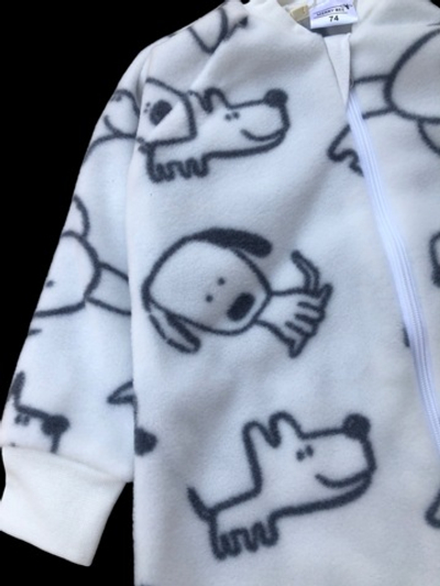 Комбінезон (ромпер) "Собачки", фліс ТМ "Merry bee"