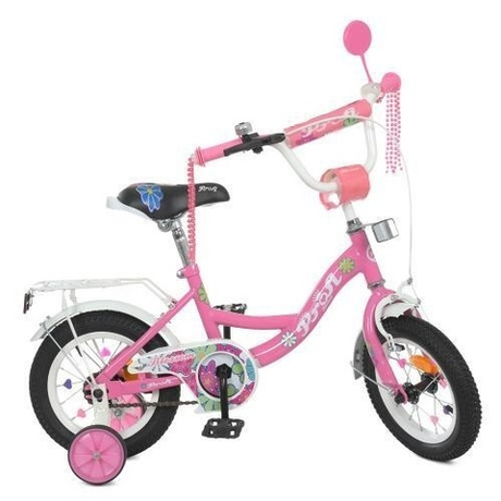 Детский велосипед для девочки Profi Blossom 12 дюймов с багажником Y12301N, Y12302N