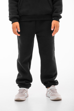 Дитячий спортивний утеплений костюм Kindamor Warm Autumn Black для хлопчика, фліс чорний