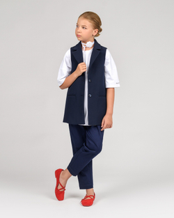 Жилет для девочки синий (арт. 3422400222)
