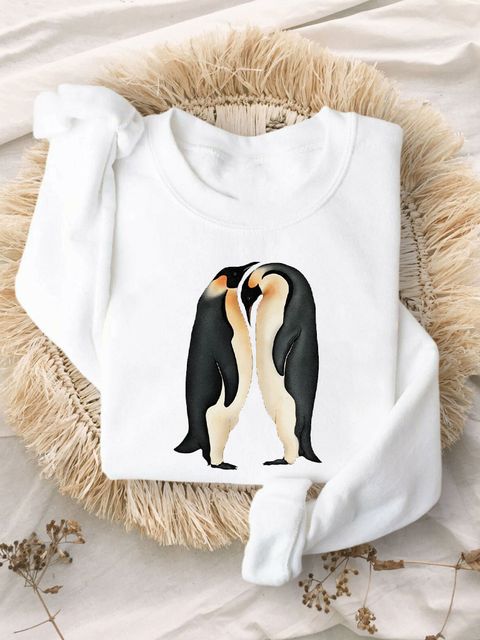 Світшот жіночий білий Sensual penguins Love&Live