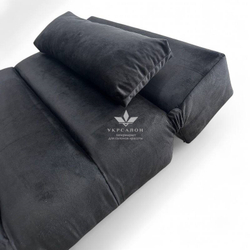 Анатомічна кушетка Mark 555-03 з підголовником та поперечною прошивкою для лашмейкерів та бровістів