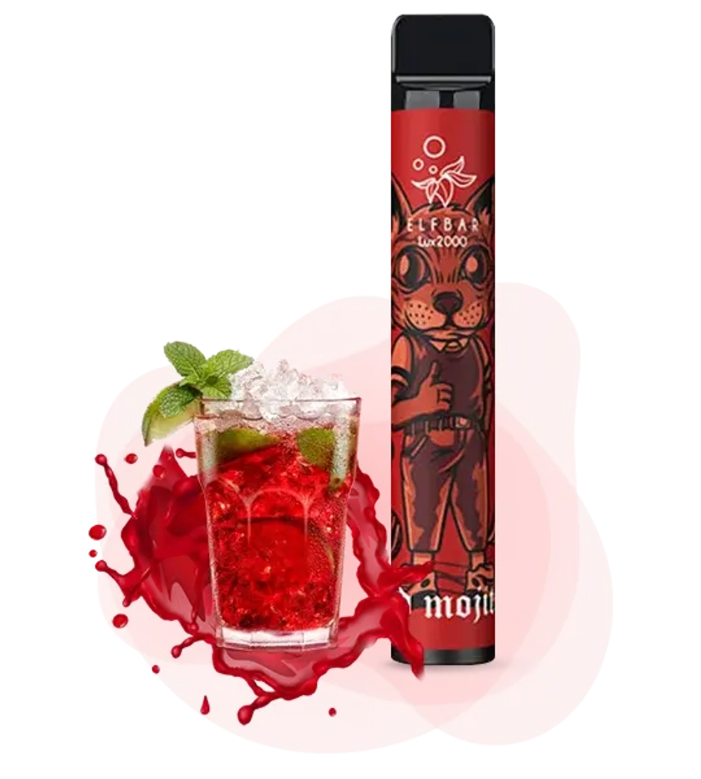 Elf Bar 2000 - Red Mojito (5% nic, Lux)
