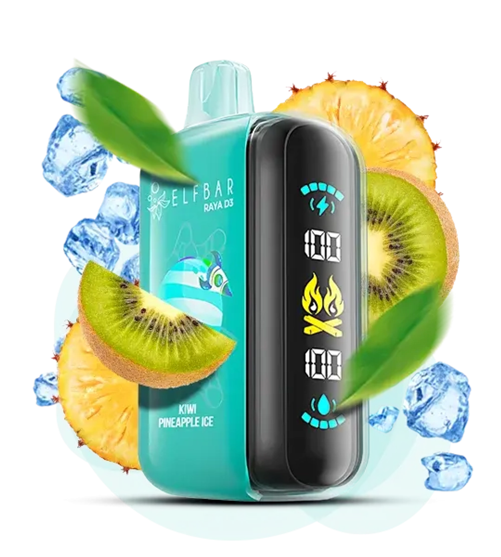 Elf Bar Raya D3 - Kiwi Pineapple Ice (5% nic)