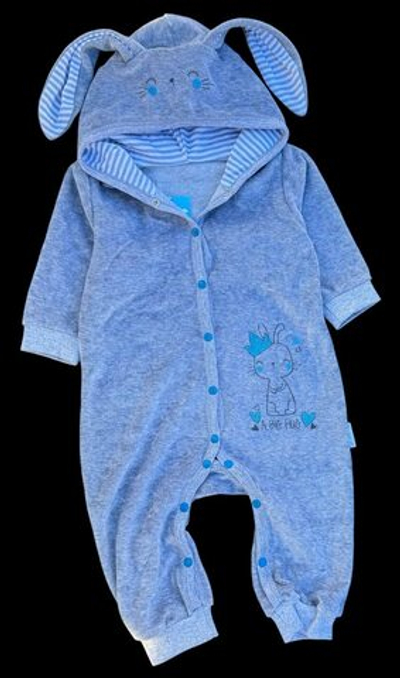 Ромпер "Зайченя", велюр ТМ "SM"