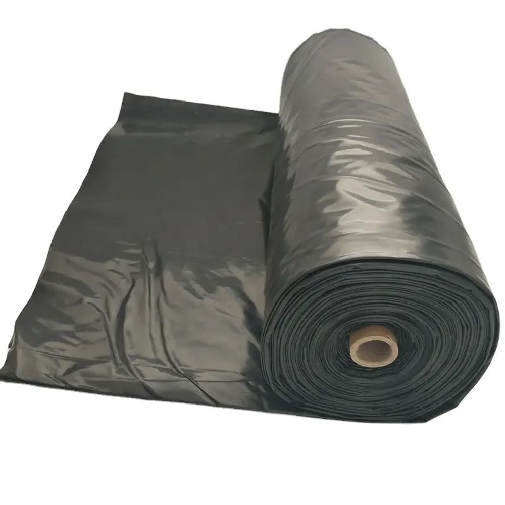 Плёнка чёрная для мульчирования бахчевых, 30мкм, 1,2 м/1000 м. полиэтиленовая