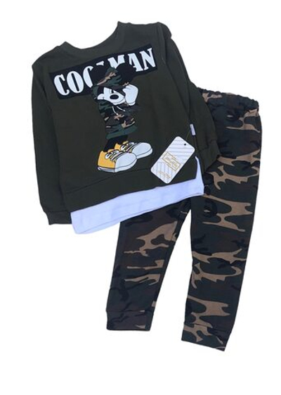 Костюм 2 в 1: світшот, штани "Cool man", двунитка ТМ "MinaMino"