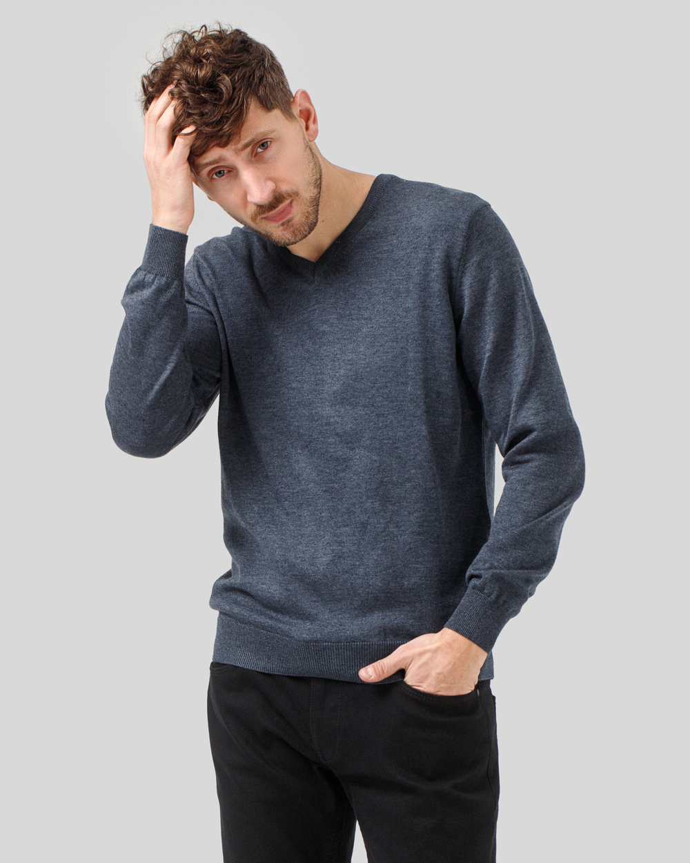 Джемпер чоловічий темно-синій (арт. 7662300503)