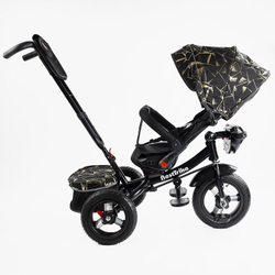 Дитячий триколісний велосипед Best Trike 6088 F надувні/фара, з USB, пультом, батьківською ручкою