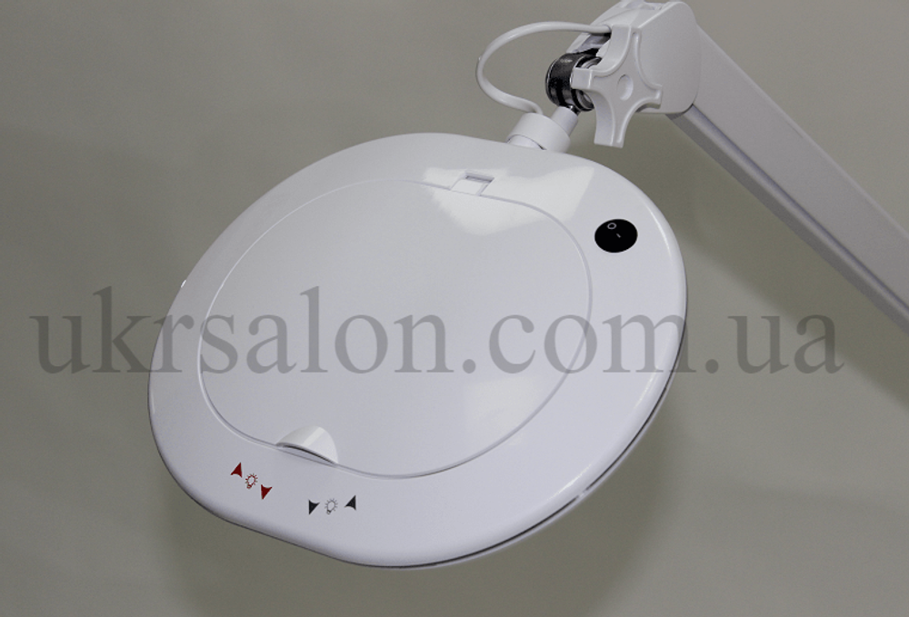 Лампа-лупа 6028 LED 3D з регулюванням яскравості білий холодний і тепле світло