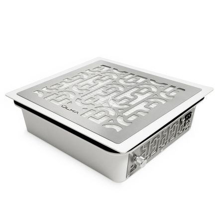 Вытяжка для маникюра врезная Ulka Prime, цвет белый (сетка металлик)