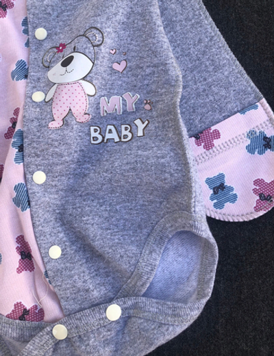 Боді з довгим рукавом "Принт", футер ТМ "Happy ToT" (62 см)