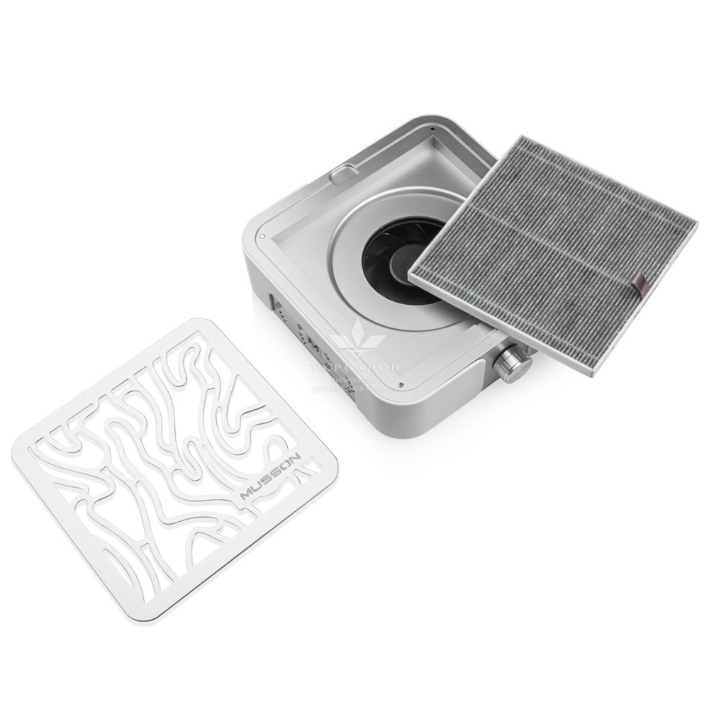 Витяжка Musson X2 Silver з НЕРА-фільтром 72W для манікюру та педикюру