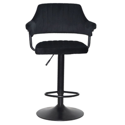 Стул для визажа Jef Velor Black 1