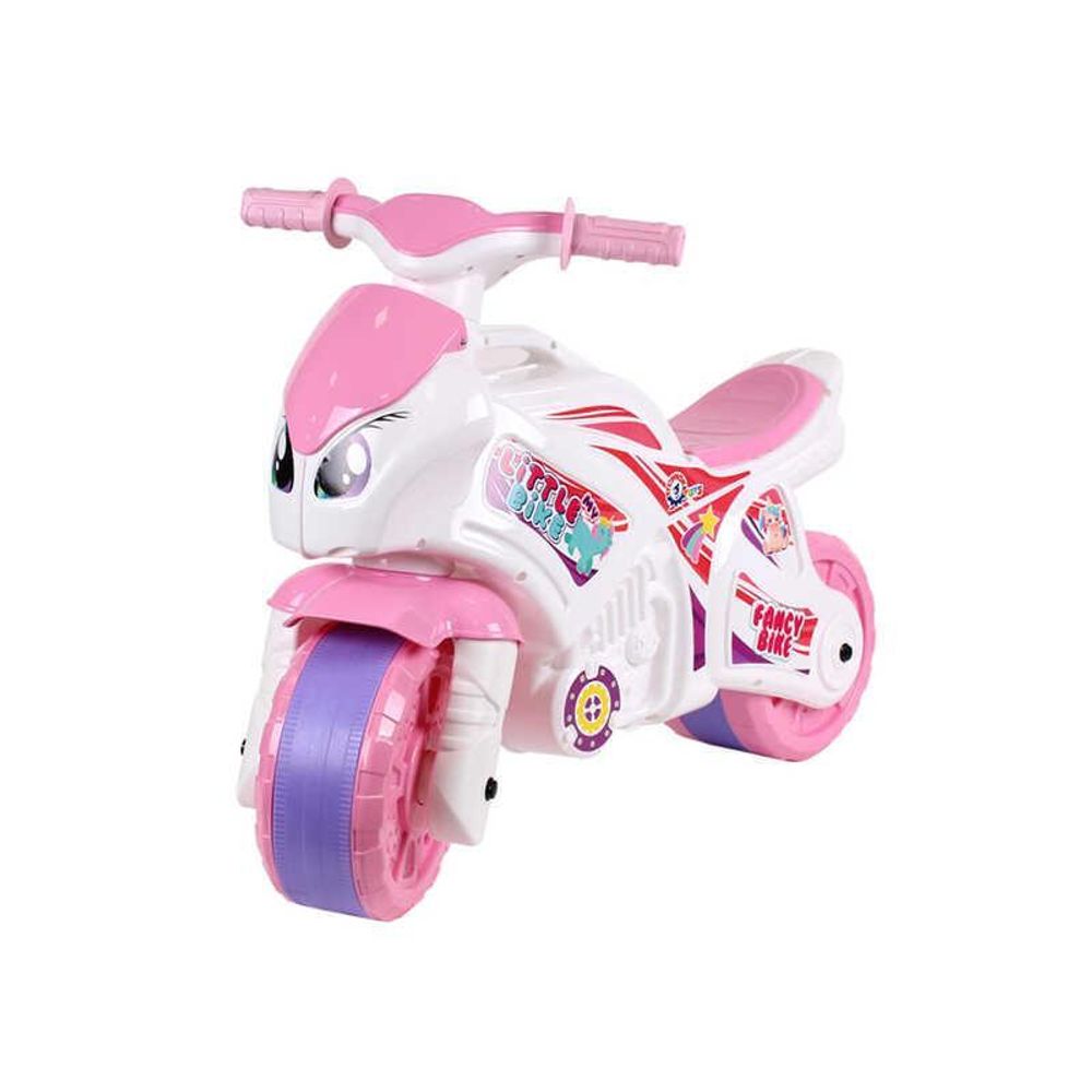 Детская каталка-толокар мотоцикл 5798 Technok Toys бело-розовый