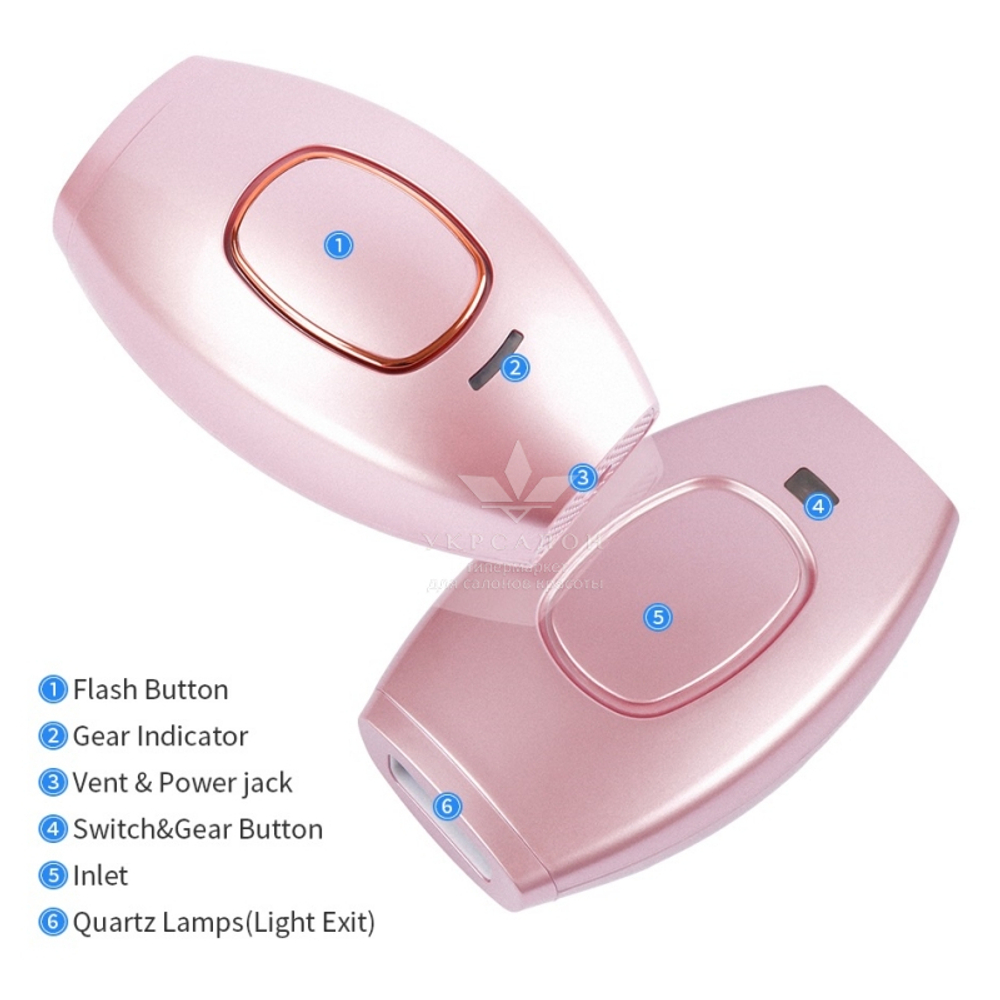 Фотоэпилятор домашний Medset PiPi F2 розовый