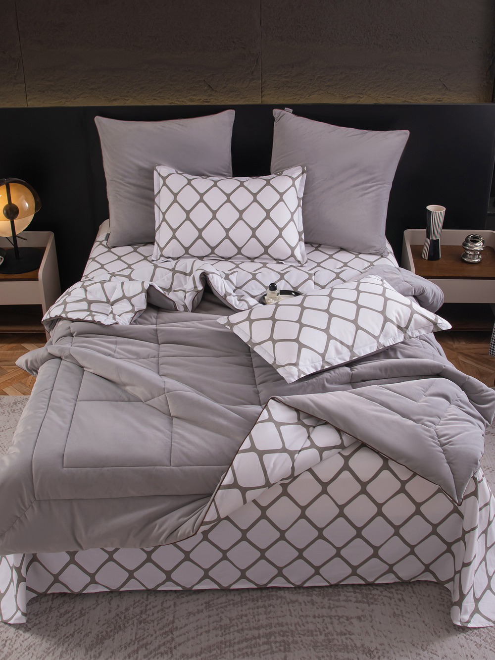 Комплект постельного белья Сатин Velouria Luxe с Одеялом VL011