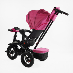 Дитячий триколісний велосипед Best Trike 6088 F надувні/фара, з USB, пультом, батьківською ручкою