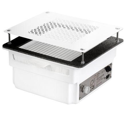 Врезная маникюрная вытяжка с HEPA фильтром Teri 800, цвет белый (сетка белая)