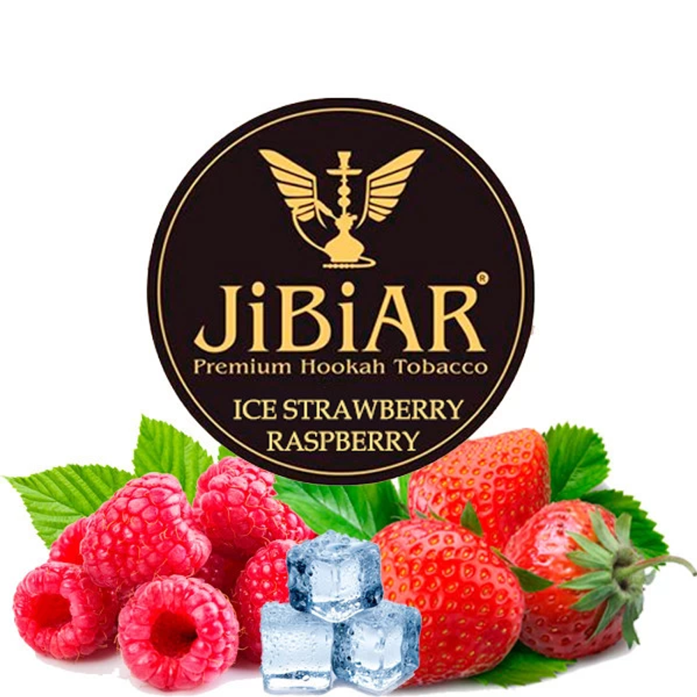 Табак Jibiar Ice Strawberry Raspberry (Джибиар Лед Клубника Малина) 250г