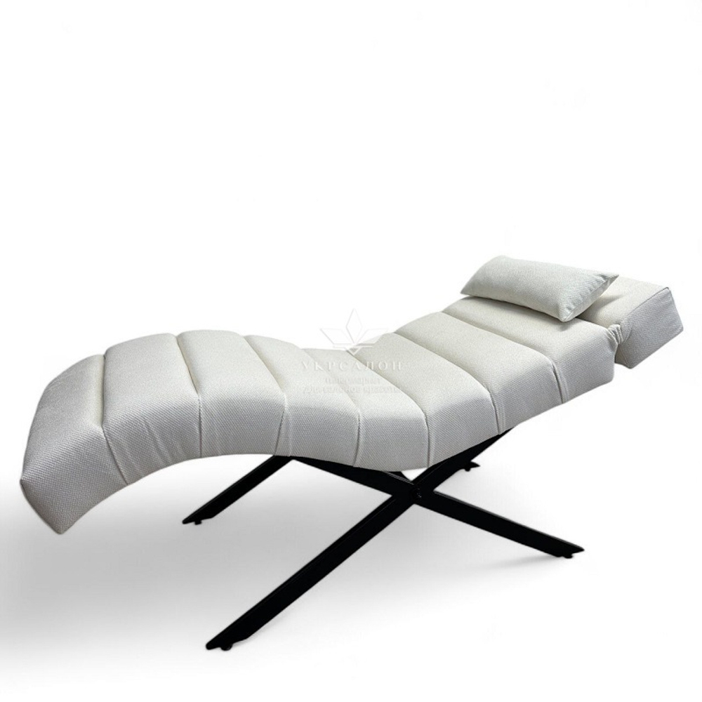 Анатомічна кушетка Mark 555-02 з підголовником та поперечною прошивкою для лашмейкерів та бровістів