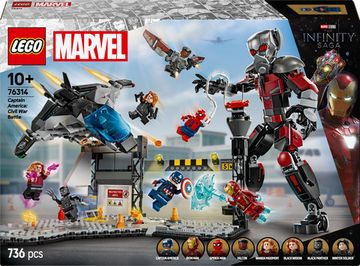 Конструктор LEGO Super Heroes Marvel Перший месник: Протистояння Пригодницька битва 736 елементів (76314)