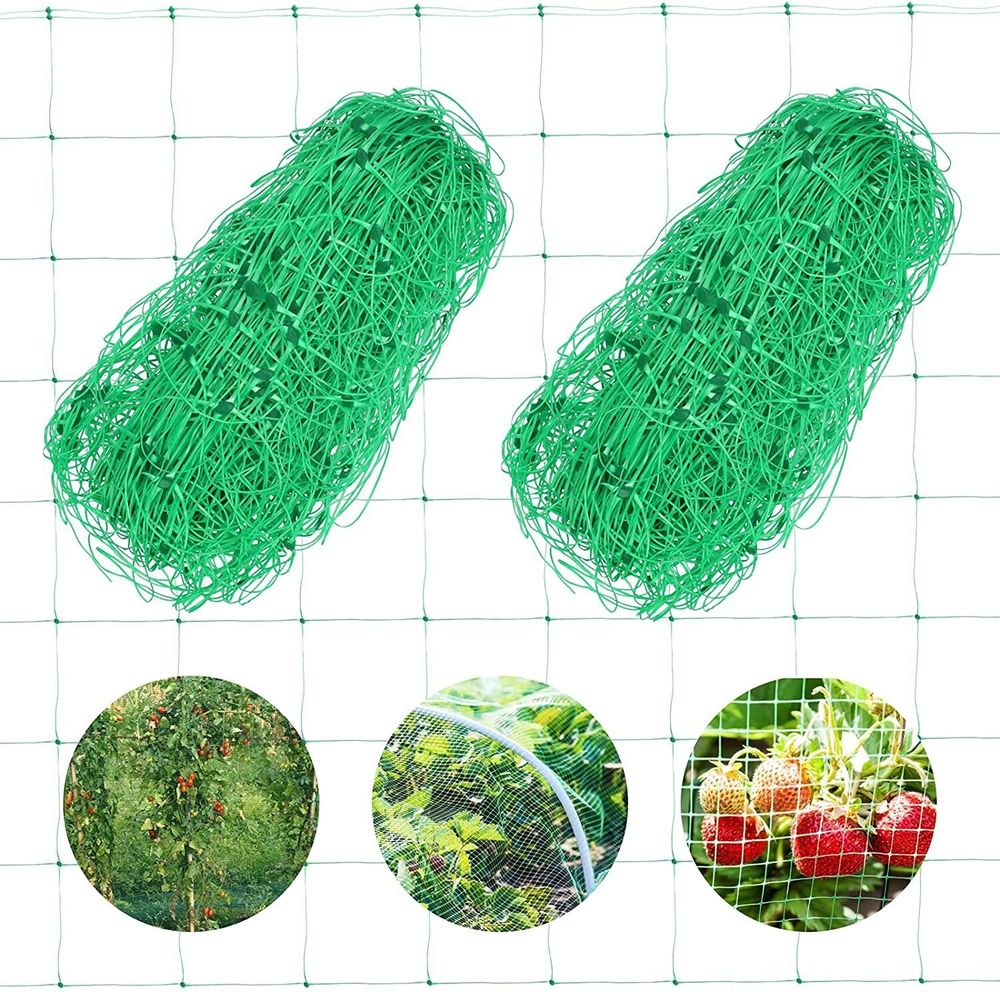 Огуречная сетка 1.7х20м Шпалерная сетка для подвязки вьющихся растений.